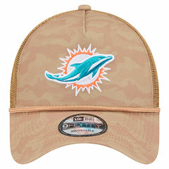 Miami Dolphins New Era Wheat Camo 9FORTY Adjustable Hat Tan