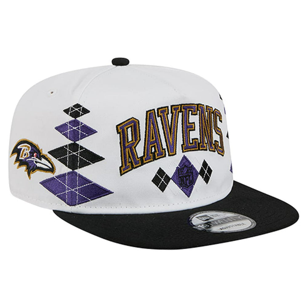 Baltimore Ravens New Era Argyle 19TWENTY Adjustable Hat White