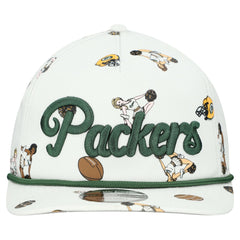 Green Bay Packers New Era Team Cheer 19TWENTY Snapback Hat White