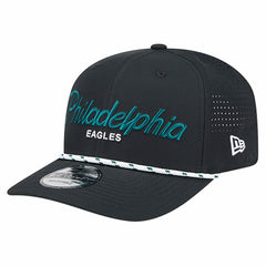 Philadelphia Eagles New Era Script 9SEVENTY Adjustable Hat Black