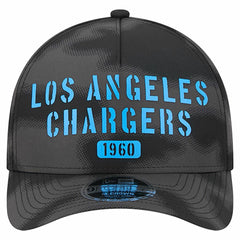 Los Angeles Chargers New Era Halftone Camo 9FORTY Hat Gray