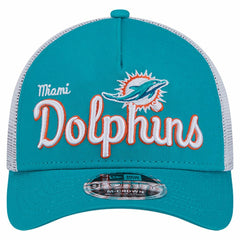Miami Dolphins New Era Side Lines 9FORTY Adjustable Hat Aqua