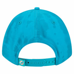 Miami Dolphins New Era Tie Dye Fade 9Forty M-Crown A-Frame Adjustable Hat Aqua