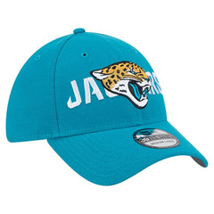 Jacksonville Jaguars New Era Overlap Logo 39THIRTY Stretch Fit Hat Teal