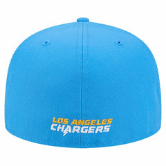 Los Angeles Chargers New Era Overlap Wordmark 59FIFTY Fitted Hat Powder Blue