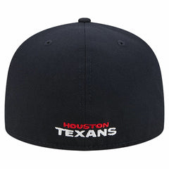 Houston Texans New Era Overlap Wordmark 59FIFTY Fitted Hat Navy