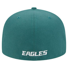 Philadelphia Eagles New Era Overlap Wordmark 59FIFTY Fitted Hat Midnight Green