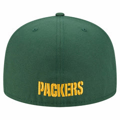 Green Bay Packers New Era Overlap Wordmark 59FIFTY Fitted Hat Green