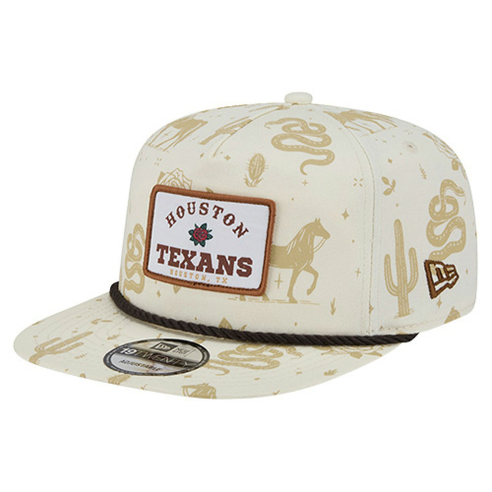 Houston Texans New Era Desert Rose 19TWENTY Adjustable Hat Cream
