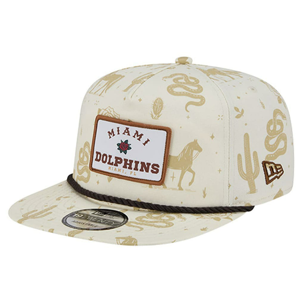 Miami Dolphins New Era Desert Rose 19TWENTY Adjustable Hat Cream