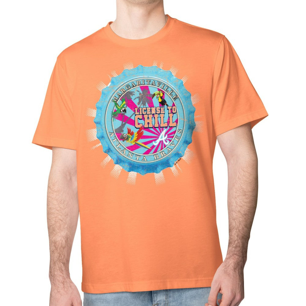 Atlanta Braves Margaritaville Chill Bottle Cap Classic T-Shirt - Orange - MLB Online