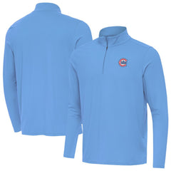 Chicago Cubs Antigua Alternate Logo Intent Quarter-Zip Pullover - Powder Blue - MLB Sale