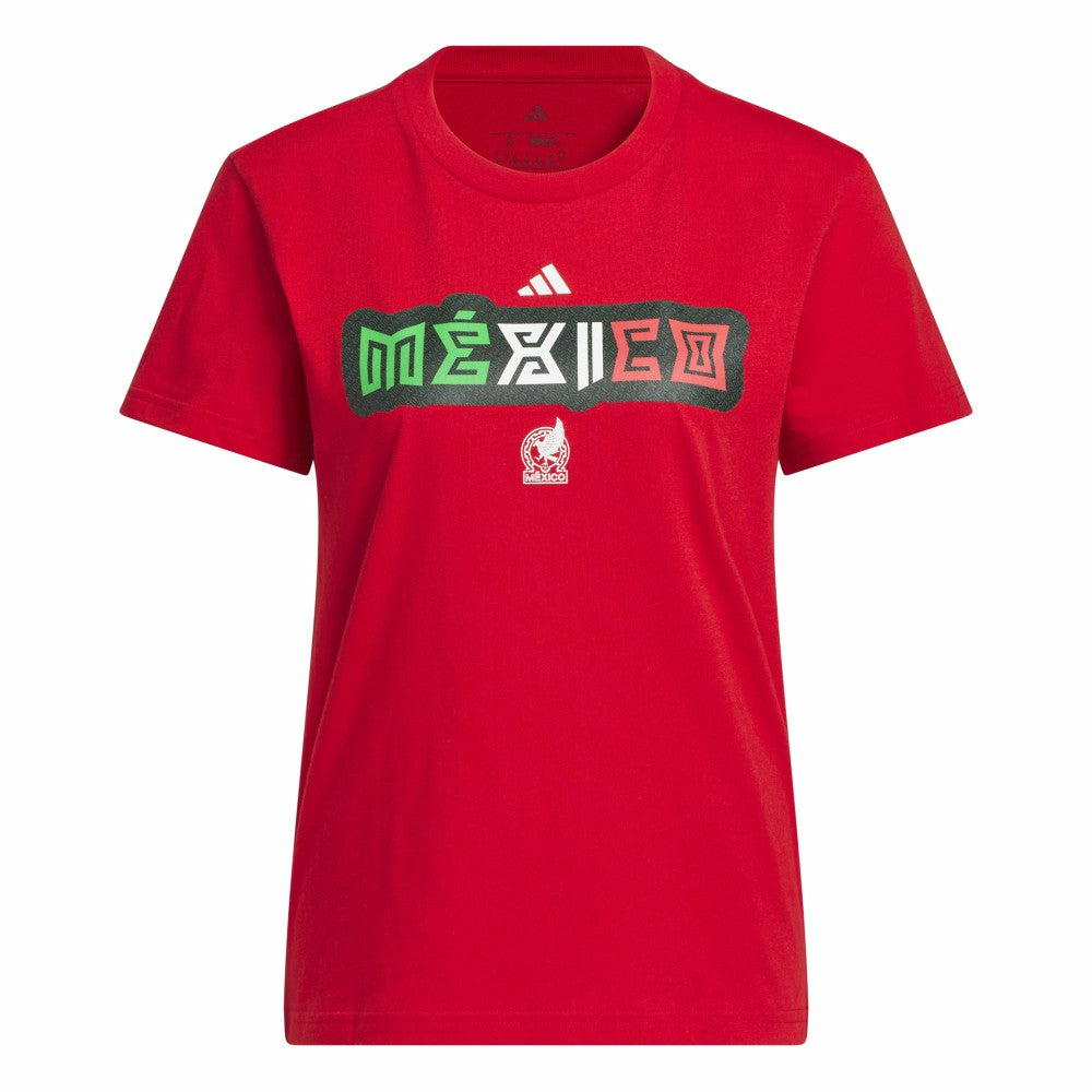 Mexico National Team Women's Jersey Hook T-Shirt Red - Adidas