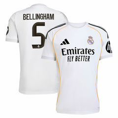 Jude Bellingham Real Madrid 2025/26 Home Replica Jersey White - Adidas