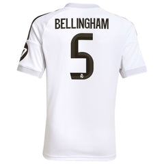 Jude Bellingham Real Madrid Youth 2025/26 Home Replica Jersey White - Adidas Discount