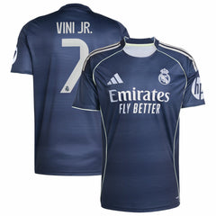 Vini Jr. Real Madrid 2025/26 Away Replica Player Jersey Blue - Adidas Discount