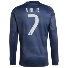 Vini Jr. Real Madrid 2025/26 Home Long Sleeve Replica Player Jersey Blue - Adidas Discount
