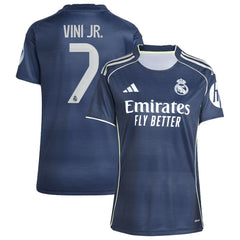 Vini Jr. Real Madrid Women's 2025/26 Away Replica Player Jersey Blue - Adidas