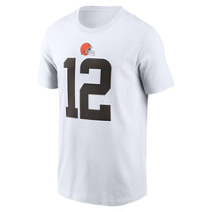 Nike Shedeur Sanders Cleveland Browns 2025 NFL Draft Name & Number T-Shirt White