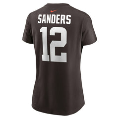 Nike Shedeur Sanders Cleveland Browns Women's 2025 NFL Draft Name & Number T-Shirt Brown