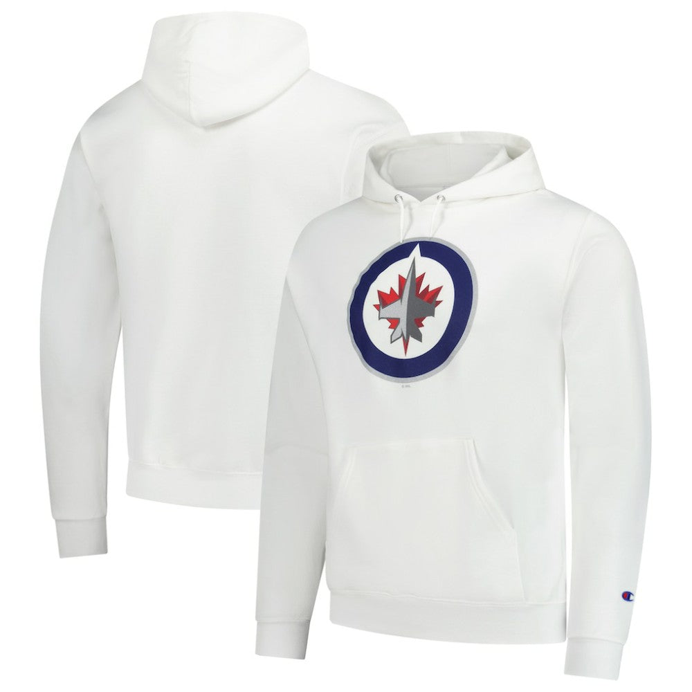 Winnipeg Jets Champion Primary Logo 1-Hit Pullover Hoodie - White - NHL 203133716