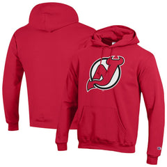 New Jersey Devils Champion Primary Logo 1-Hit Pullover Hoodie - Red - NHL 203133737