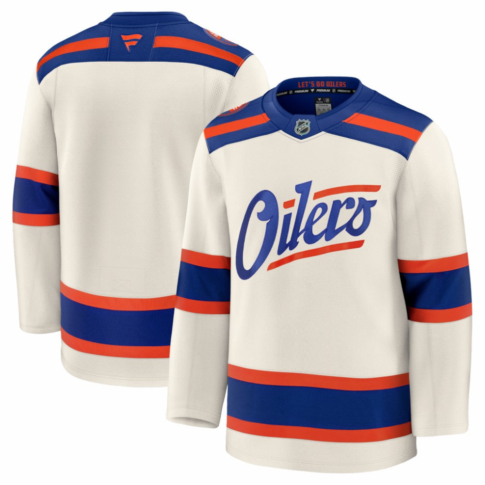 Edmonton Oilers Fanatics Alternate Premium Jersey - Light Beige - NHL 203133877