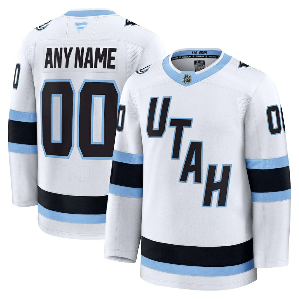 Utah Mammoth Fanatics Away Premium Custom Jersey - White - NHL 203133892