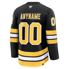 Boston Bruins Fanatics Home Premium Custom Jersey - Black - NHL 203133907