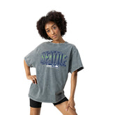 Seattle Seahawks Gameday Couture Women's Peak Performance Oversized Snow Wash T-Shirt Gray