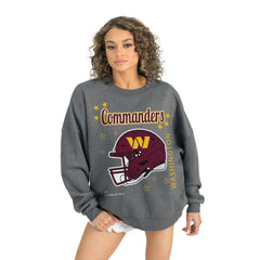 Washington Commanders Gameday Couture Women's Ready to Rumble Premium Fleece Pullover Sweatshirt Gray