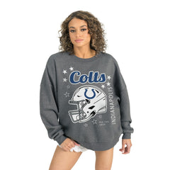 Indianapolis Colts Gameday Couture Women's Ready to Rumble Premium Fleece Pullover Sweatshirt Gray