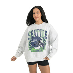 Seattle Seahawks Gameday Couture Women's Heritage Premium Fleece Pullover Sweatshirt Gray