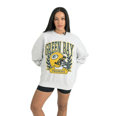 Green Bay Packers Gameday Couture Women's Heritage Premium Fleece Pullover Sweatshirt Gray