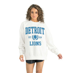 Detroit Lions Gameday Couture Women's Timeless Triumph Premium Fleece Pullover Sweatshirt White