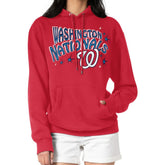 Washington Nationals Starter Women's Fireworks Fleece Tri-Blend Pullover Hoodie - Red - MLB Sale