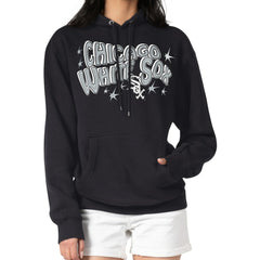 Chicago White Sox Starter Women's Fireworks Fleece Tri-Blend Pullover Hoodie - Black - MLB on Sale