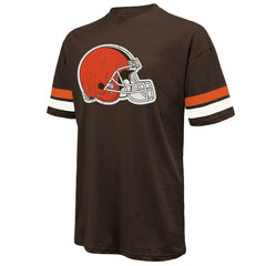 Shedeur Sanders Cleveland Browns Majestic Threads 2025 NFL Draft Oversized T-Shirt Brown