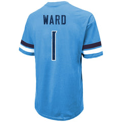Cam Ward Tennessee Titans Majestic Threads 2025 NFL Draft First Round Pick Oversized T-Shirt Light Blue