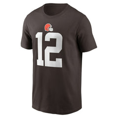Nike Shedeur Sanders Cleveland Browns Youth 2025 NFL Draft Player Name & Number T-Shirt Brown