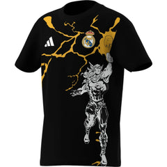 Real Madrid x Marvel Youth Graphic T-Shirt Black - Adidas sale