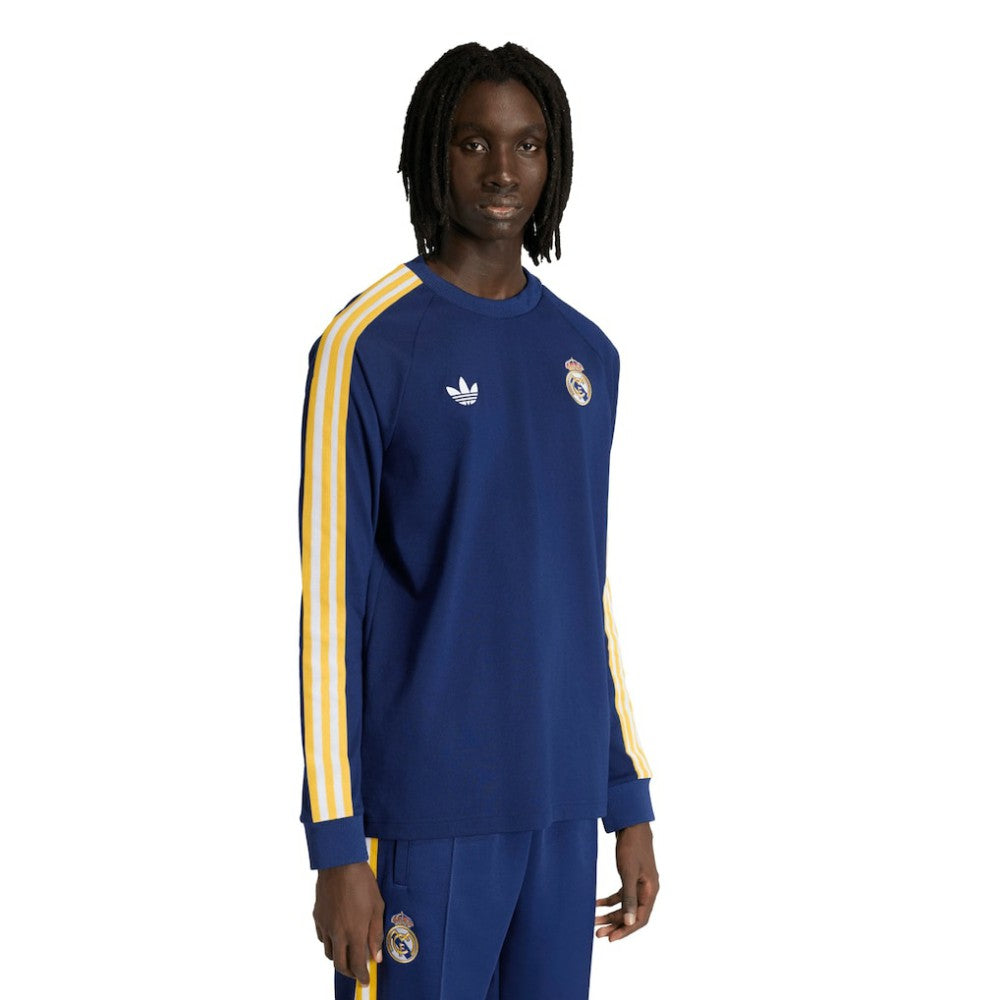 Real Madrid Originals Culturewear Originals Long Sleeve T-Shirt Navy - Adidas sale