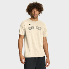 Boston Red Sox Nike Wordmark Tri-Blend T-Shirt - Natural - Nike Online