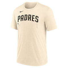 San Diego Padres Nike Wordmark Tri-Blend T-Shirt - Natural - Nike Online