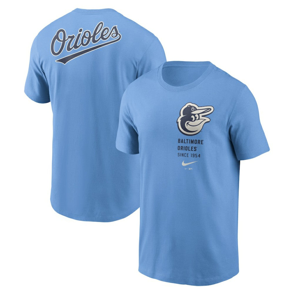 Baltimore Orioles Nike Record Shattered T-Shirt - Light Blue - Nike Lifestyle
