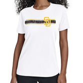San Diego Padres Starter Women's Team Stripe T-Shirt - White - MLB Online