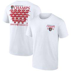Florida Panthers Fanatics 2025 Stanley Cup Champions Jersey Roster T-Shirt - White - NHL 203140023