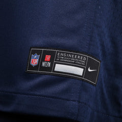 Nike Grey Zabel Seattle Seahawks Team Game Jersey College Navy
