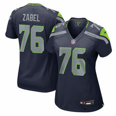 Nike Grey Zabel Seattle Seahawks Women's Team Game Jersey College Navy