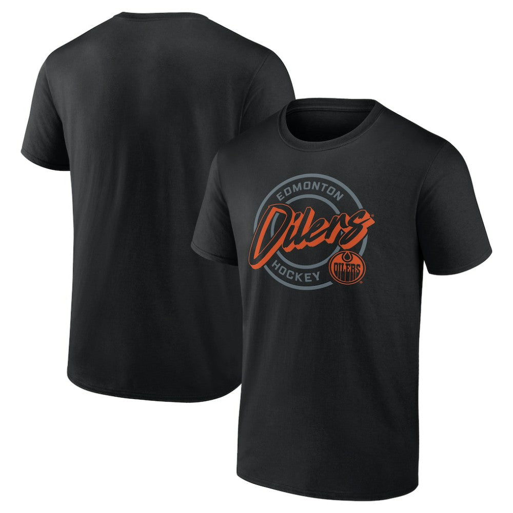 Edmonton Oilers Colorblock Puck T-Shirt - Black - NHL 203143850